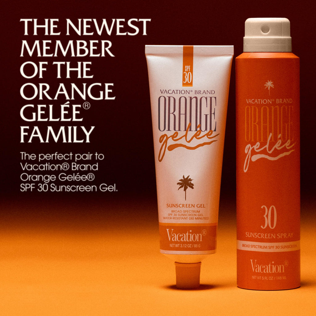 Vacation Orange Gelée SPF 30 Sunscreen Spray Oil & Free Air Freshener Bundle | Vegan