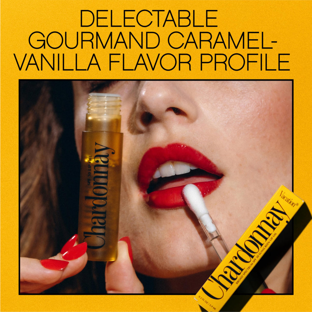 Vacation SPF 30 Chardonnay Lip Oil – Nourishing Lip Care with Buildable Shine