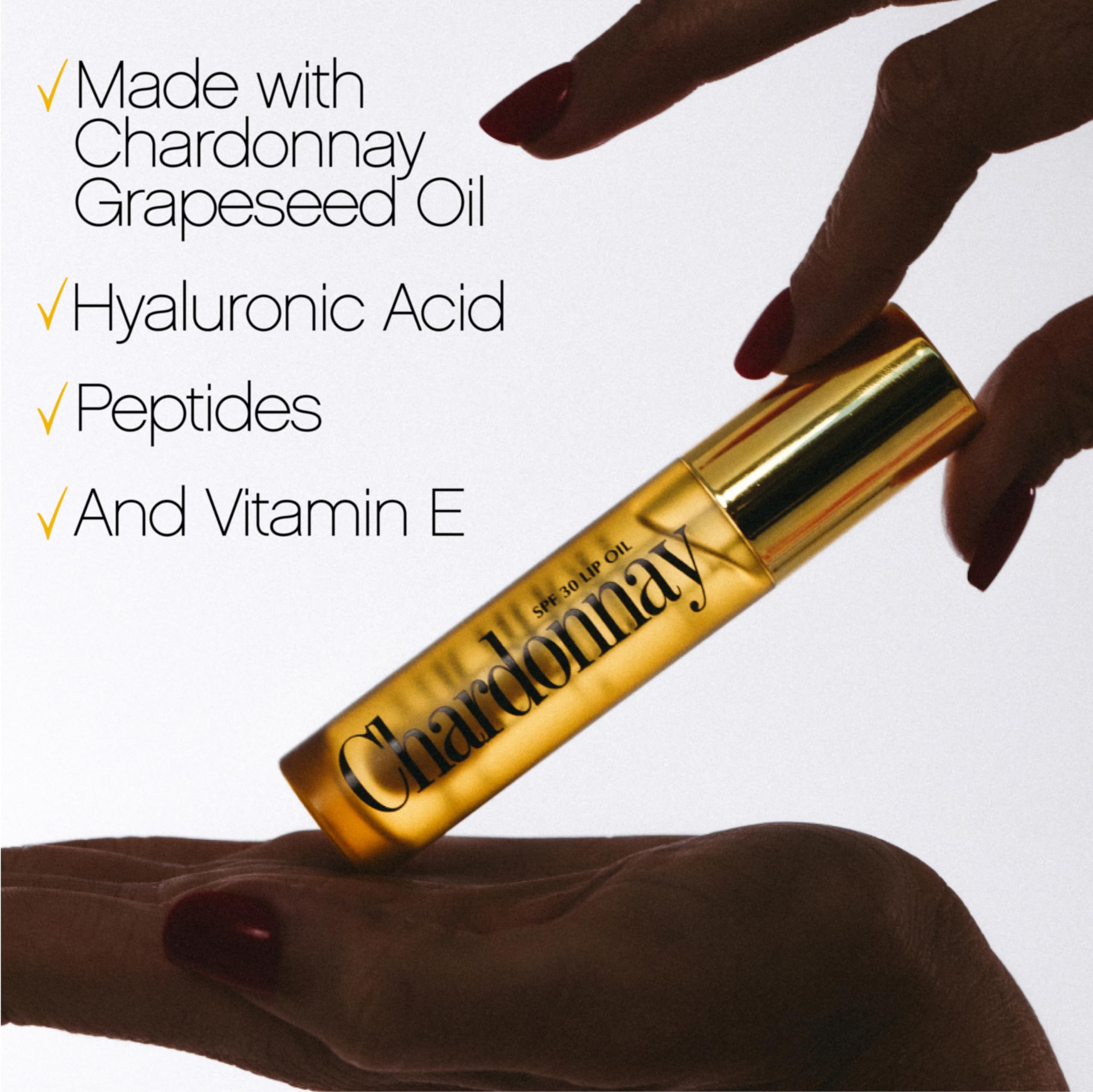 Vacation SPF 30 Chardonnay Lip Oil – Nourishing Lip Care with Buildable Shine
