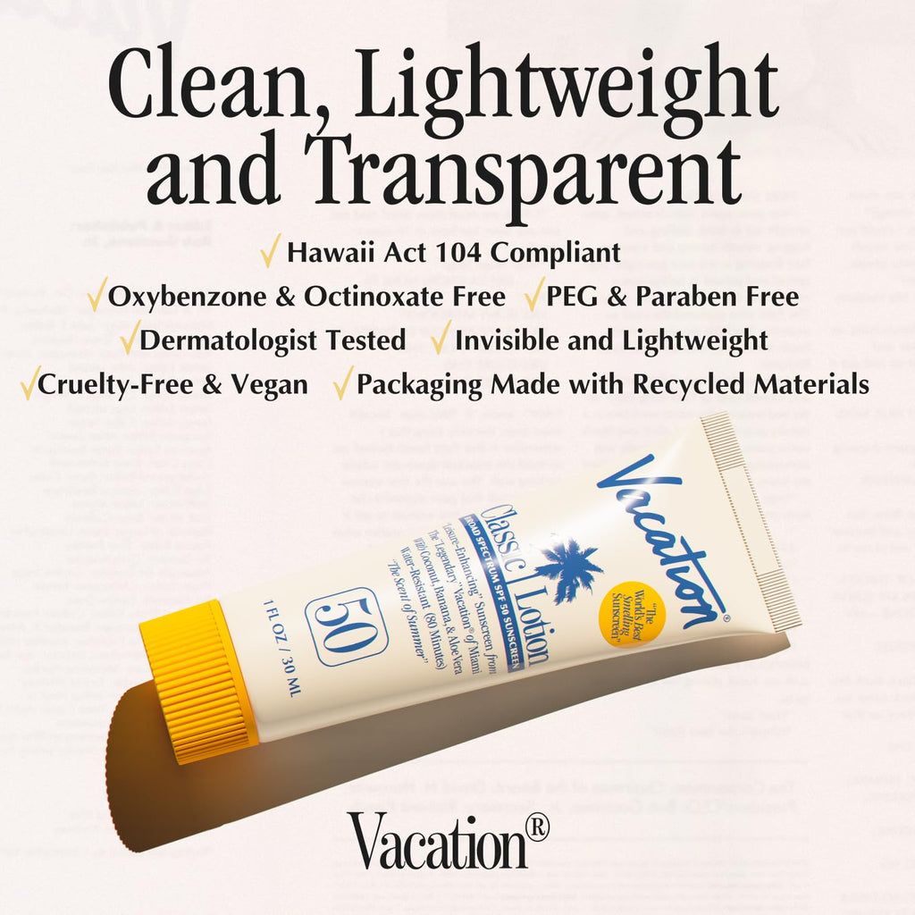 Vacation Mini Classic Lotion SPF 50 – 1oz Travel Pack (12 Count)