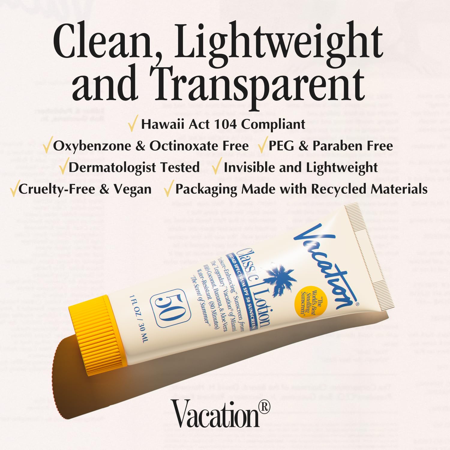 Vacation Mini Classic Lotion SPF 50 – 1oz Travel Pack (12 Count)
