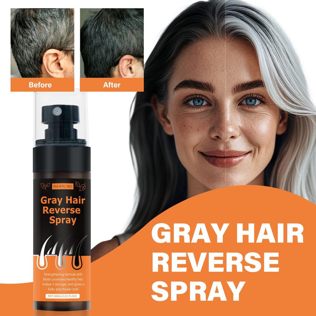 VAEYAE Herbal Gray Hair Reverse Spray - Darkening and Growth Support for Thinning Hair