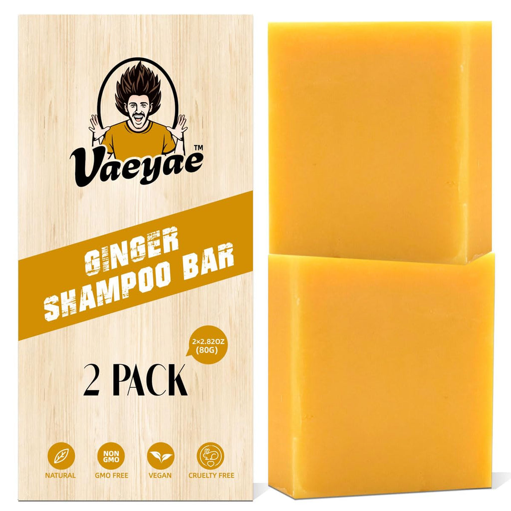 VAEYAE Ginger Shampoo Bar for Hair Growth & Thickening – 2 Bars