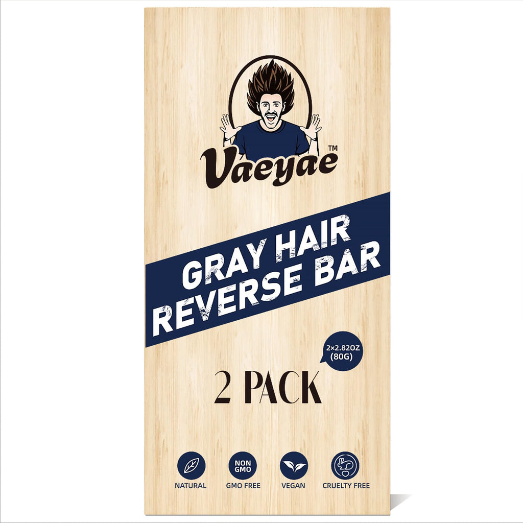 VAEYAE Gray Hair Reverse Bar – 2-in-1 Shampoo & Conditioner (2 Pcs) for Darker, Thicker Hair