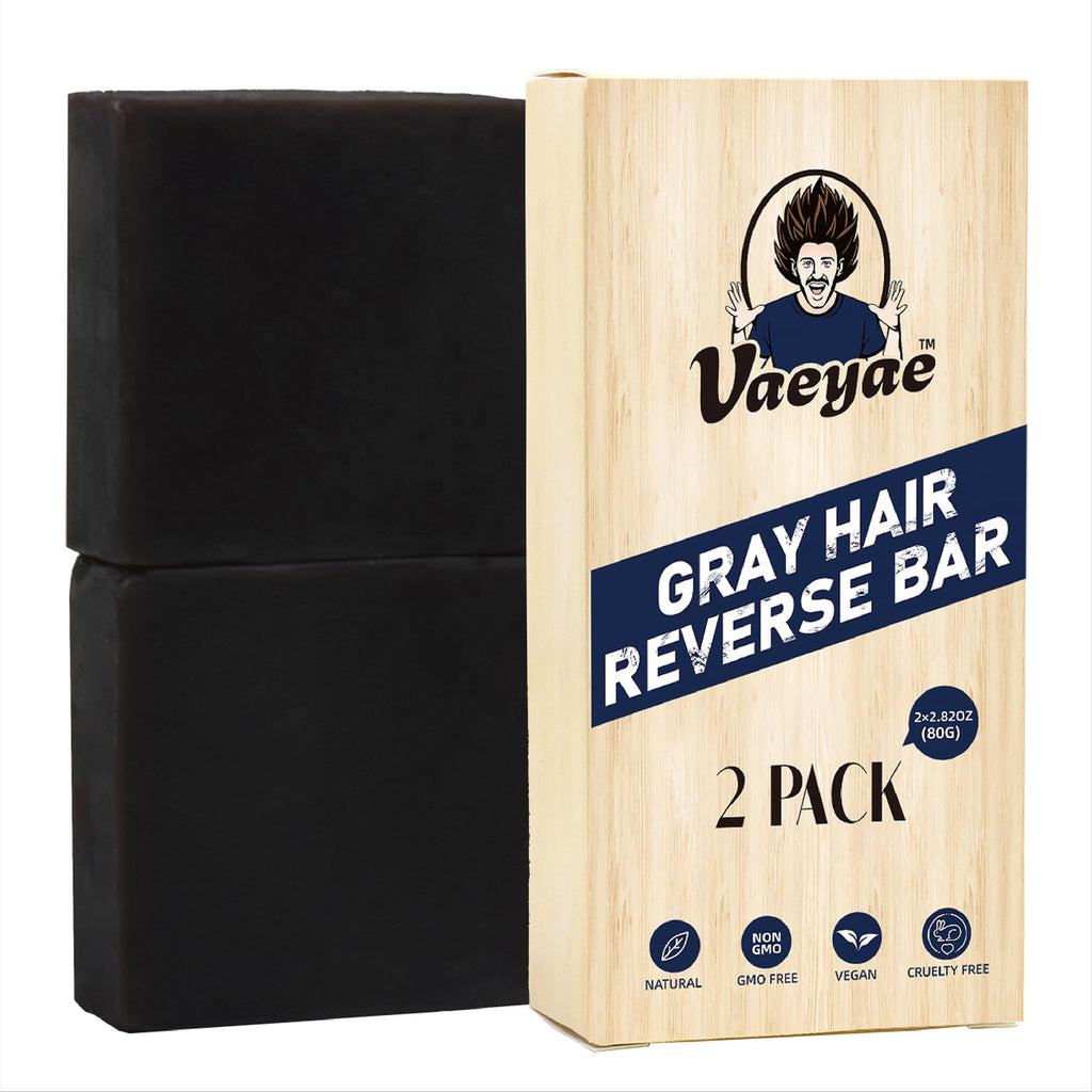 VAEYAE Gray Hair Reverse Bar – 2-in-1 Shampoo & Conditioner (2 Pcs) for Darker, Thicker Hair