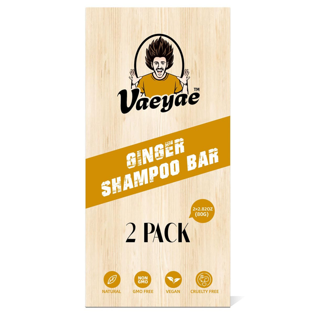 VAEYAE Ginger Shampoo Bar for Hair Growth & Thickening – 2 Bars