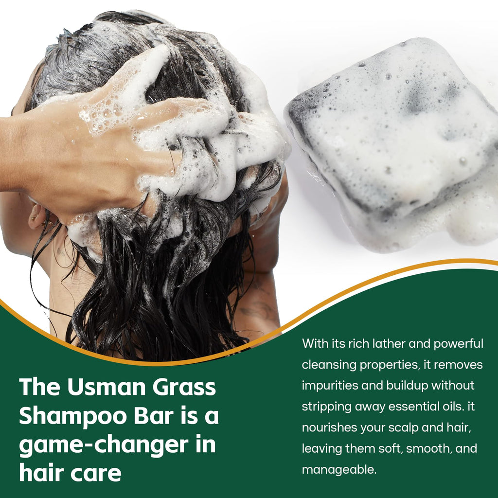 VAEYAE Usman Shampoo Bar + Spray Set — Hair Thickening, Darkening & Scalp Care