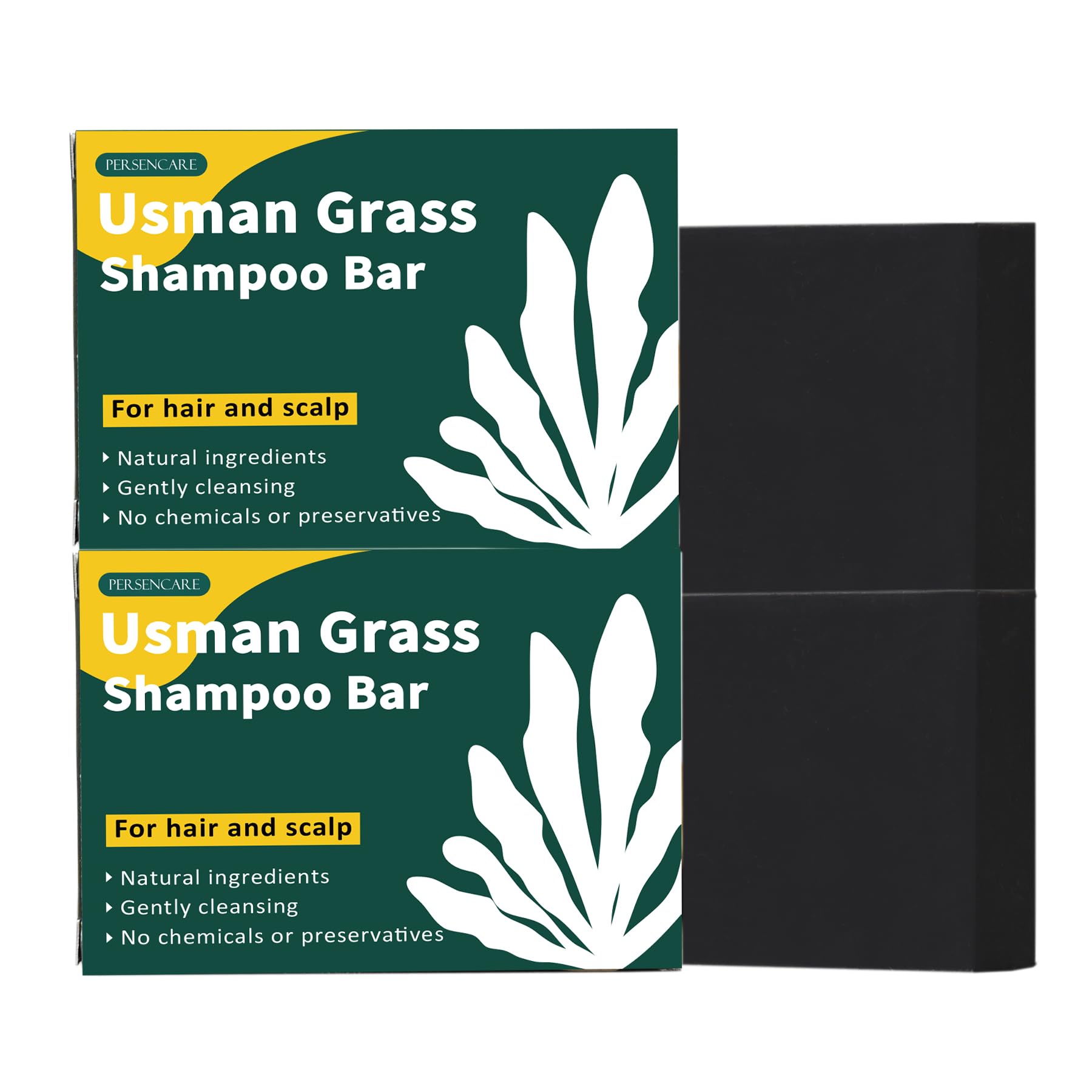 VAEYAE Usman Grass Shampoo Bar – Gray Hair Thickening & Growth (2 Pcs)