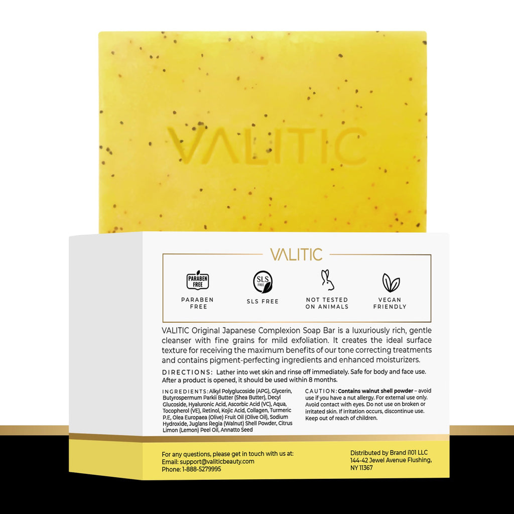 VALITIC Lemon Turmeric Soap for Dark Spots – Kojic Acid + Retinol + Vitamin C (2 Pack)