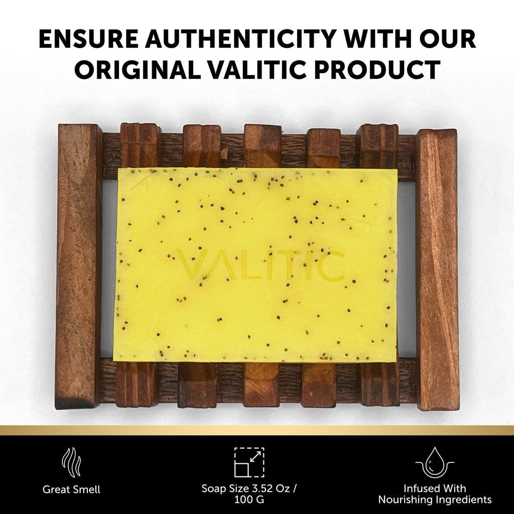 VALITIC Lemon Turmeric Soap for Dark Spots – Kojic Acid + Retinol + Vitamin C (2 Pack)