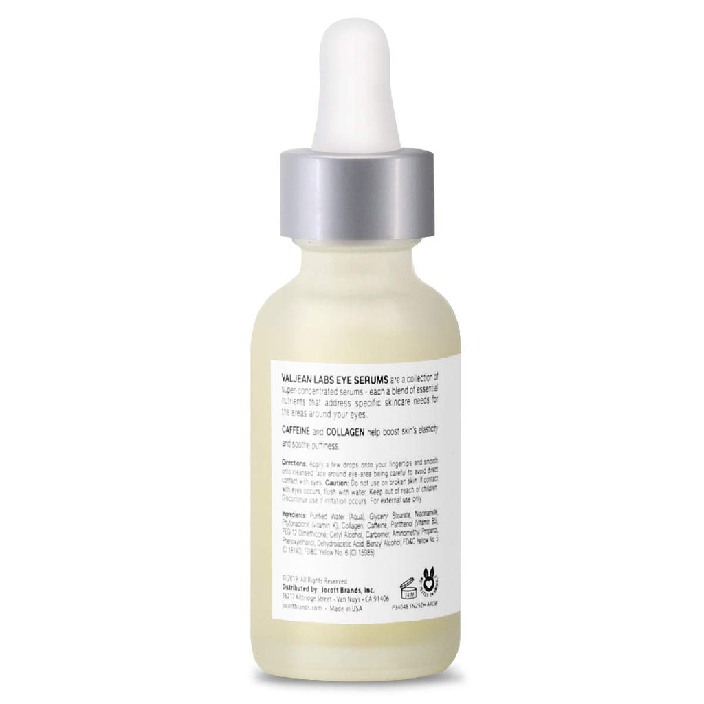 Valjean Labs DePuff Eye Serum – Caffeine + Collagen | Depuff & Firm Under-Eyes