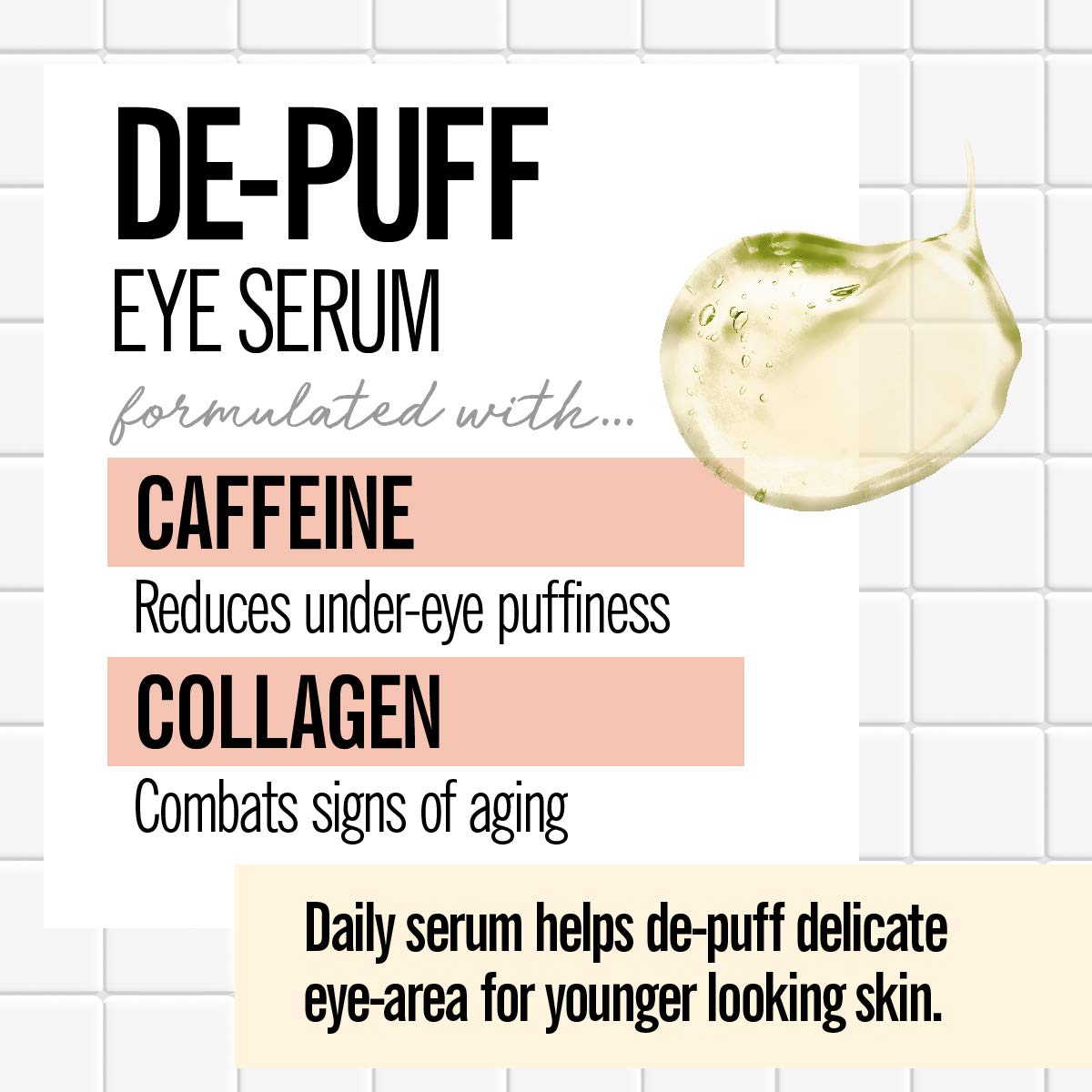 Valjean Labs DePuff Eye Serum – Caffeine + Collagen | Depuff & Firm Under-Eyes