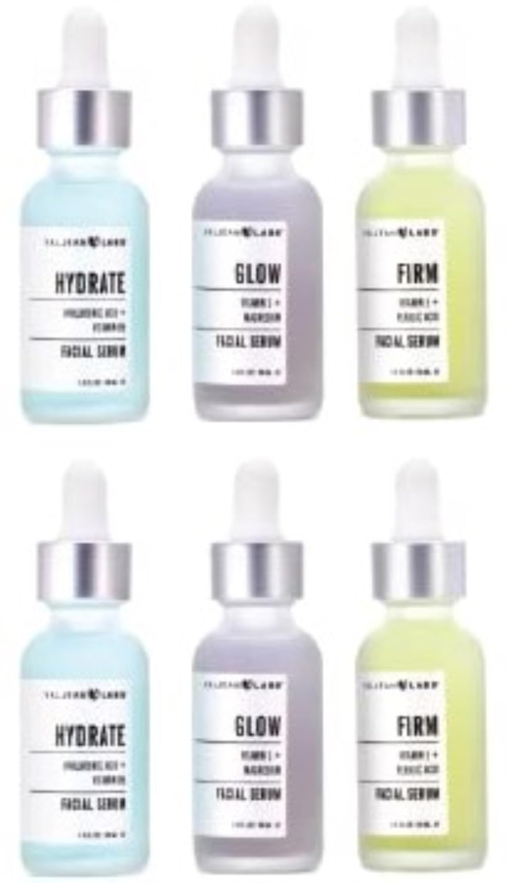 Valjean Labs Facial Serum Trio: Hydrate, Glow & Firm | Made in USA