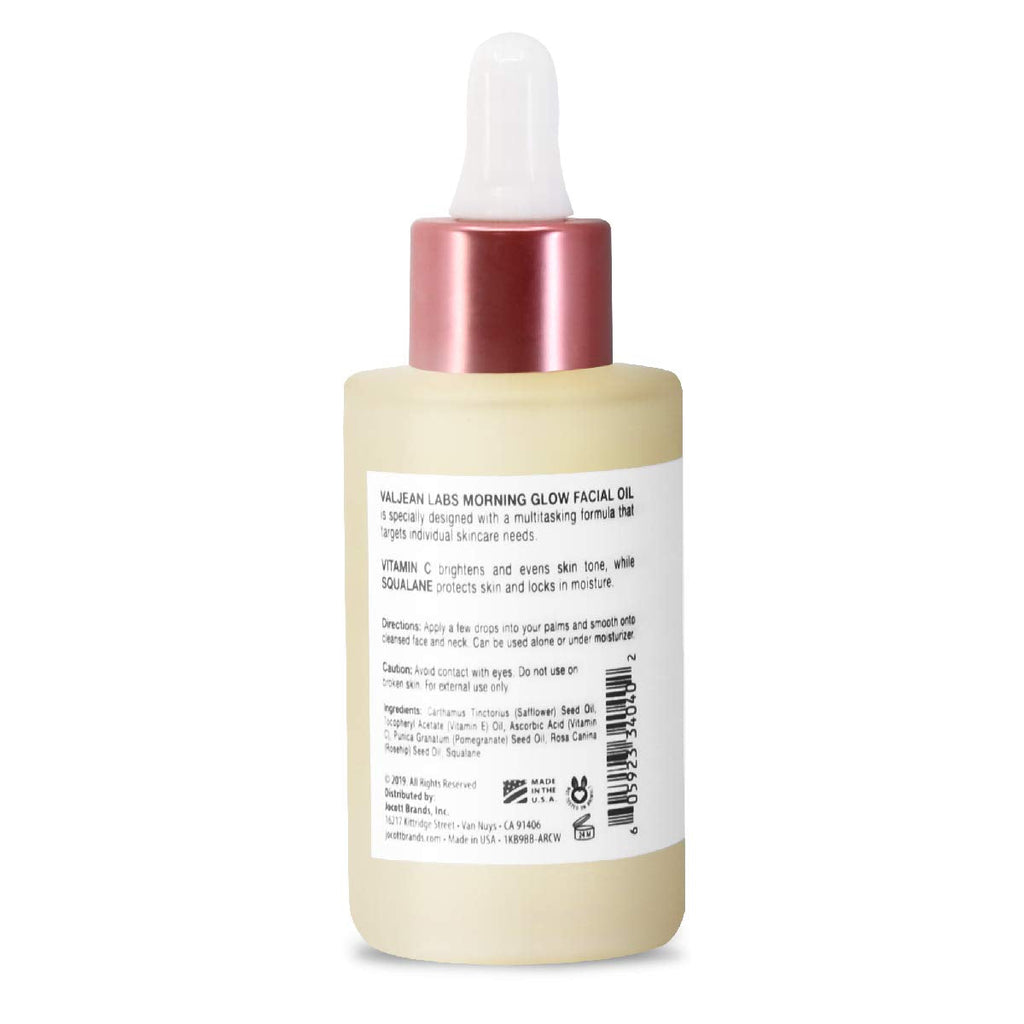 Valjean Labs Morning Glow Facial Oil – Vitamin C & Squalane | Hydrating & Brightening (1.83 fl oz)
