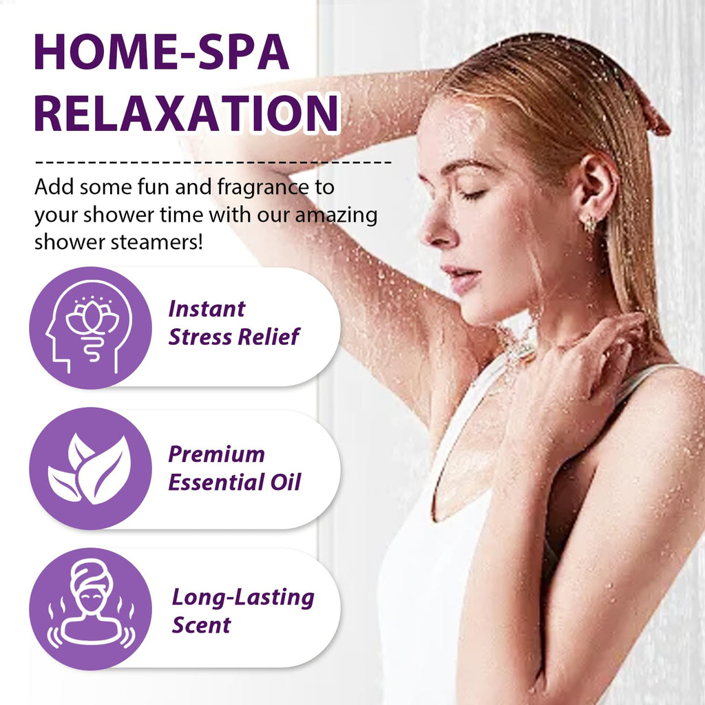 Valleylux 16-Pack Shower Steamers — 8 Scents for Home Spa Relaxation