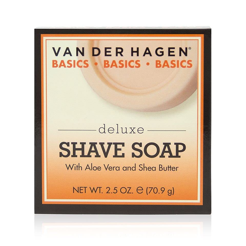 Van Der Hagen Deluxe Shave Soap - 2.5 oz - 3 Pack | Rich Lather for Classic Shaving