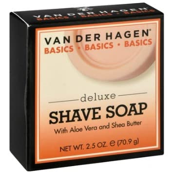 Van Der Hagen Deluxe Shave Soap - 2.5 oz - 3 Pack | Rich Lather for Classic Shaving