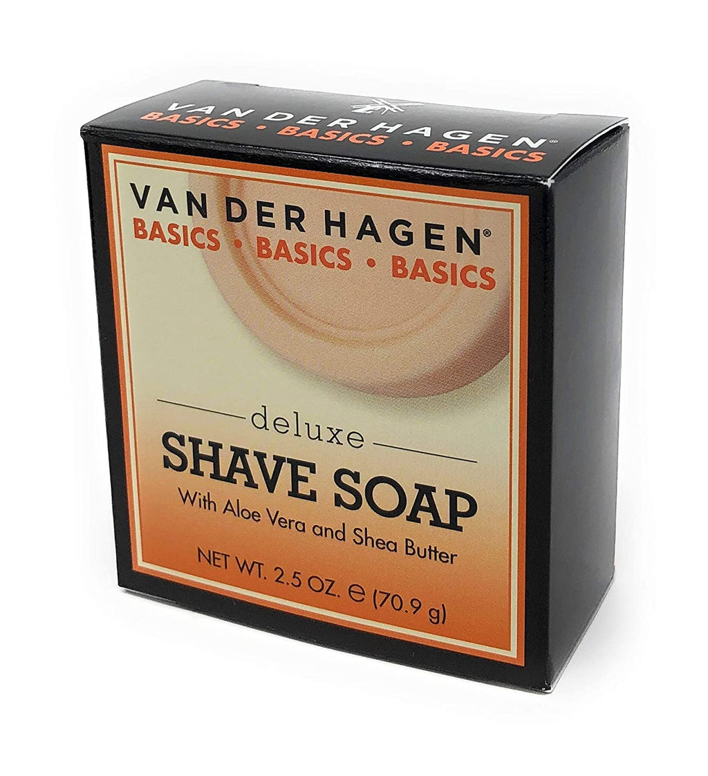 Van Der Hagen Deluxe Shave Soap - 2.5 oz - 3 Pack | Rich Lather for Classic Shaving