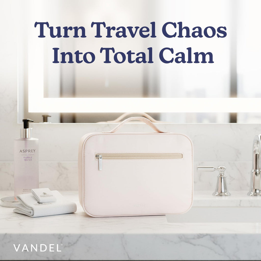 VANDEL Waterproof Hanging Toiletry Bag for Travelling - 360° Hook, Leakproof, Makeup Organizer | Black