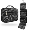 VANDEL Waterproof Hanging Toiletry Bag – Travel Makeup Organizer, White Leopard