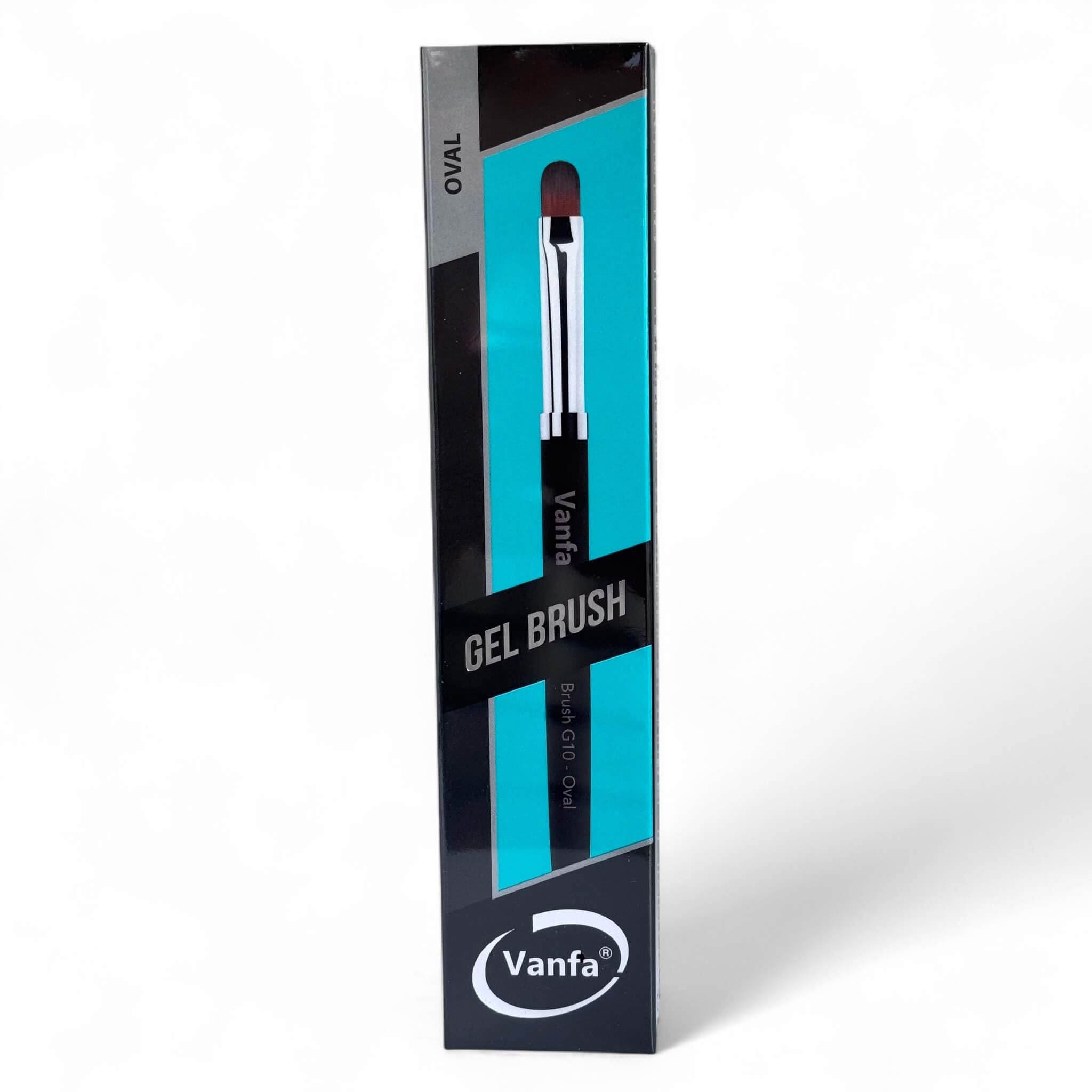 Vanfa Gel Nail Brush for Builder Gel, Polygel, HardGel | G10 Oval Head — Pack of 1