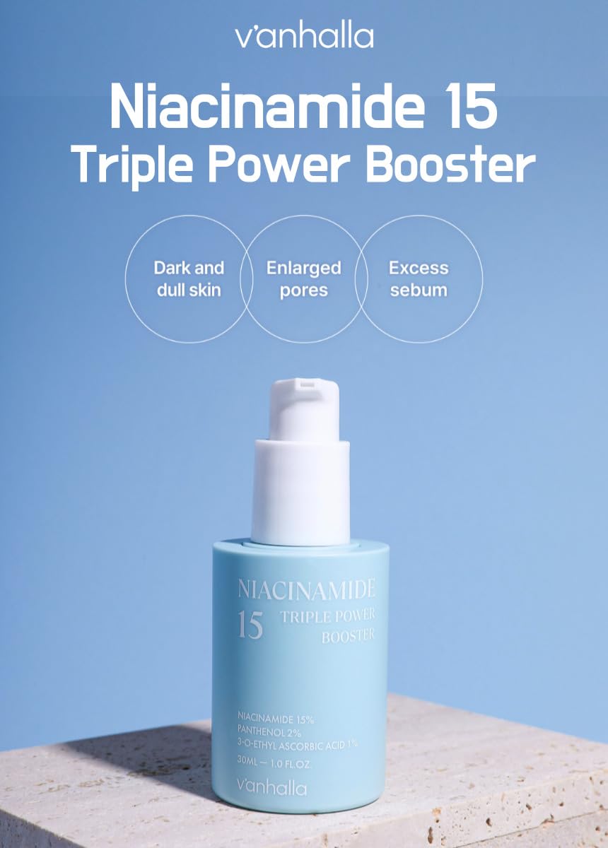 V'anhalla Niacinamide 15 Triple Power Booster – Lightweight, Hydrating Serum for Even Tone & Pore Refinement
