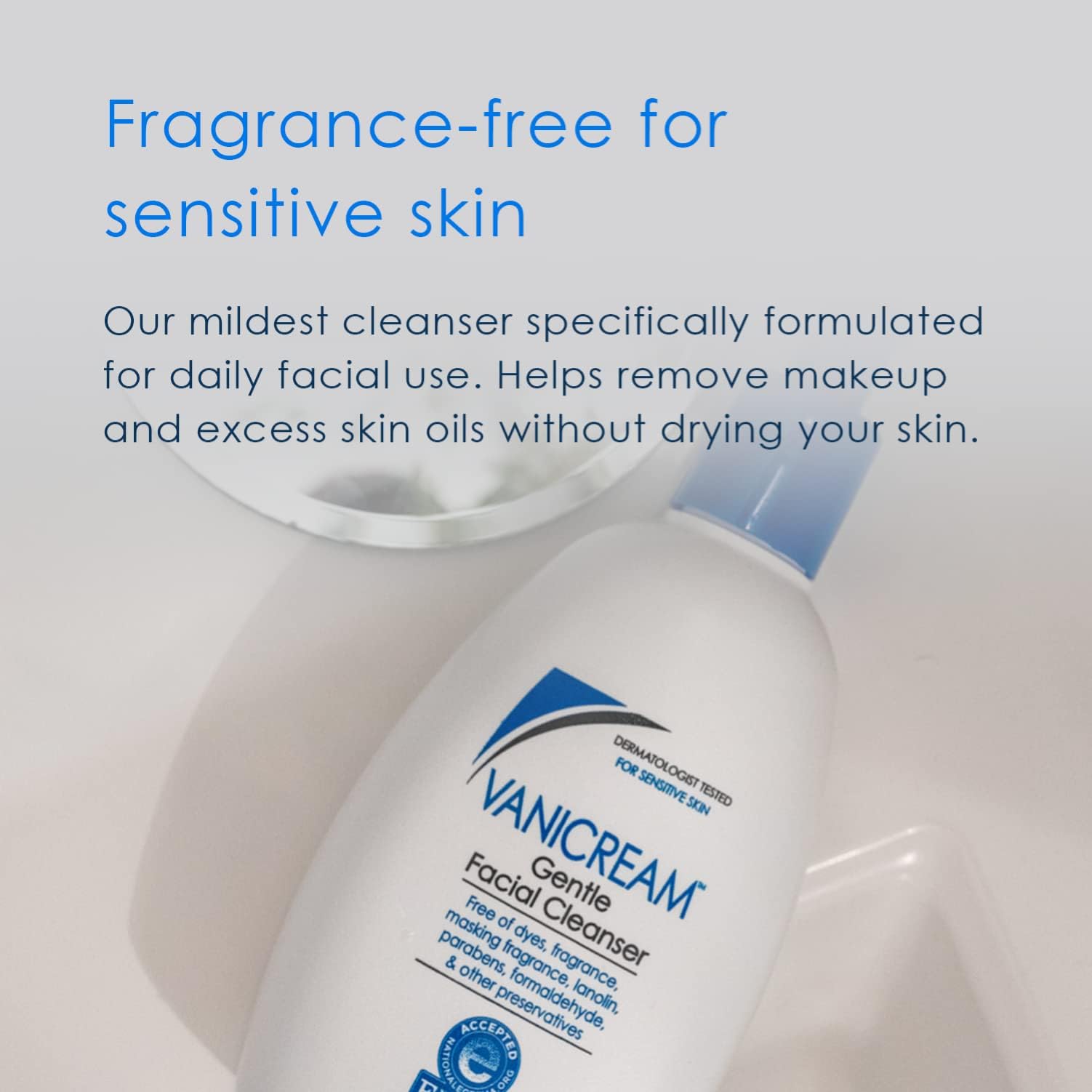 Vanicream Facial Cleanser 8 Fl Oz / 237 Ml - Pack of 2 | Gentle, Fragrance-Free Facial Cleanser