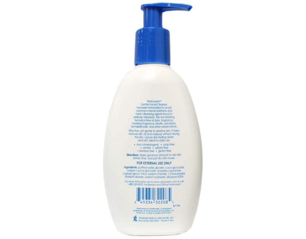 Vanicream Gentle Facial Cleanser for Sensitive Skin | 8 fl oz Pack of 2