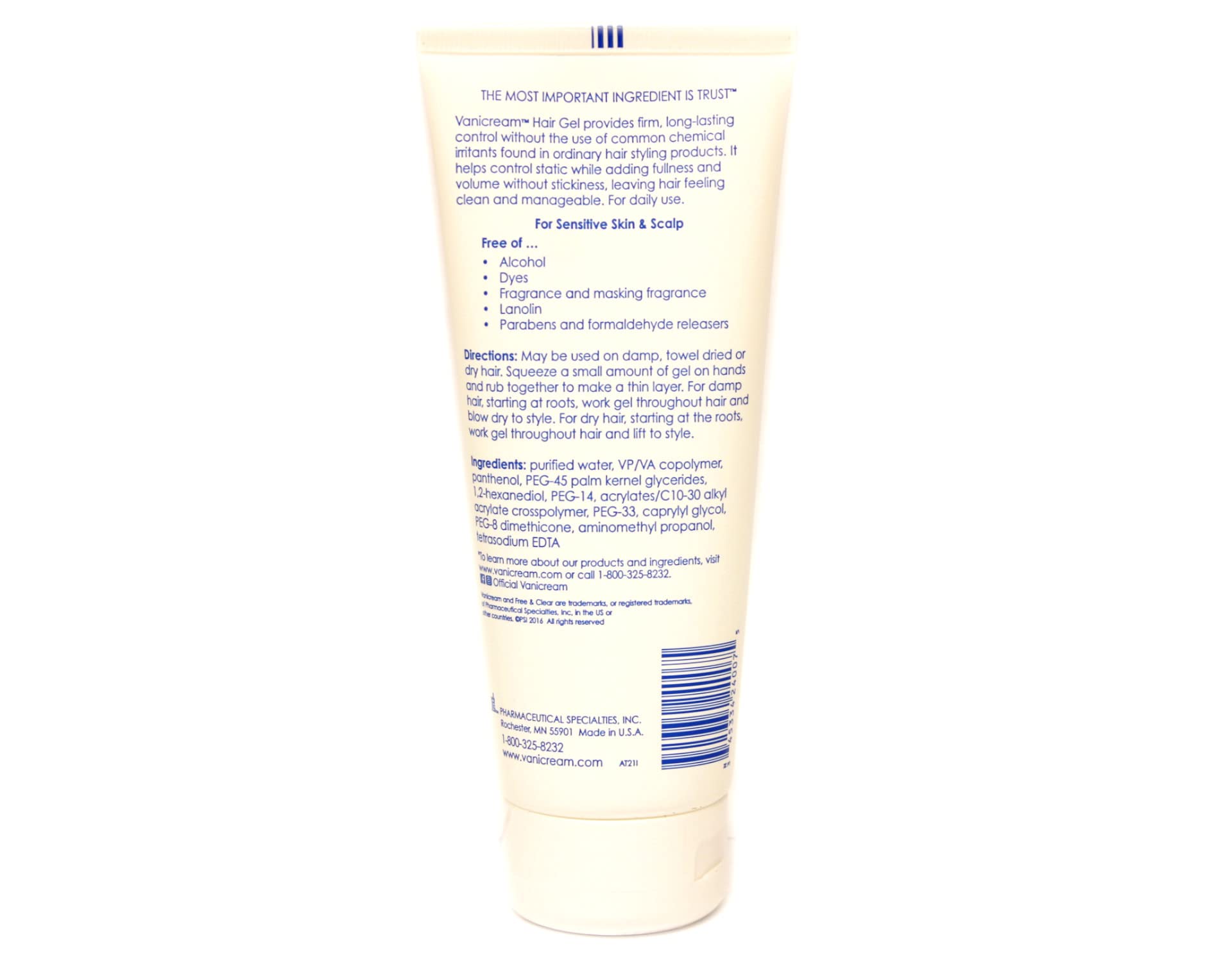 Vanicream Hair Styling Gel, 7 oz (Pack of 4) – Fragrance-Free, Alcohol-Free Gentle Hold