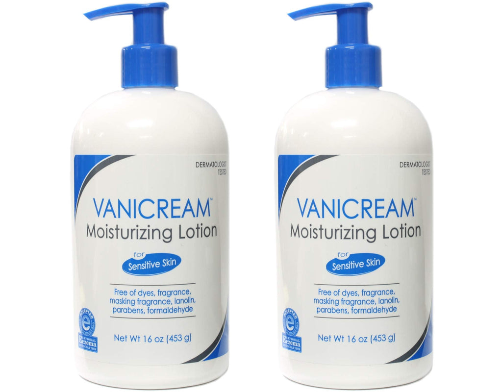 Vanicream Moisturizing Lotion, Pump — Lightweight, Fragrance-Free, Two 8 oz Bottles (Pack of 2)