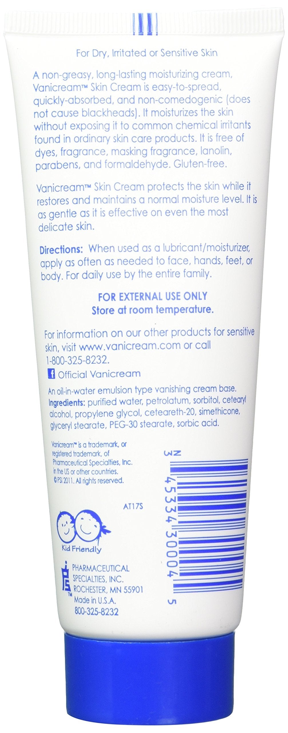 Vanicream Moisturizing Skin Cream for Sensitive Skin, 4 oz (Pack of 2) | Fragrance-Free & Non-Greasy