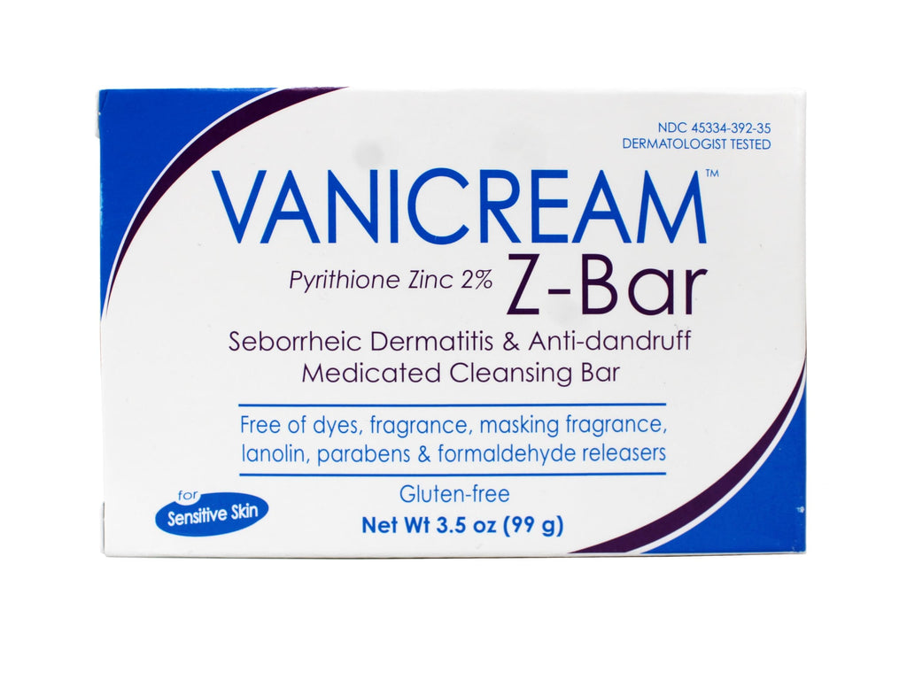 Vanicream Z-Bar Medicated Cleansing Bar – 2% Pyrithione Zinc for Sensitive Skin (3 x 3.5 oz)
