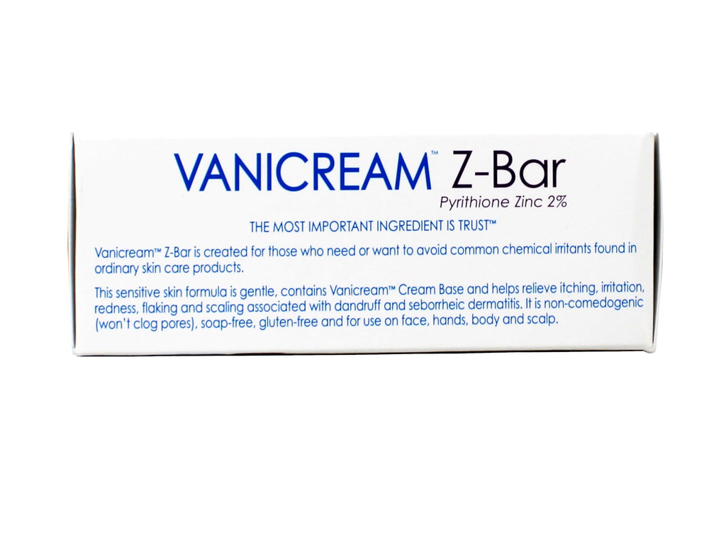 Vanicream Z-Bar Medicated Cleansing Bar – 2% Pyrithione Zinc for Sensitive Skin (3 x 3.5 oz)