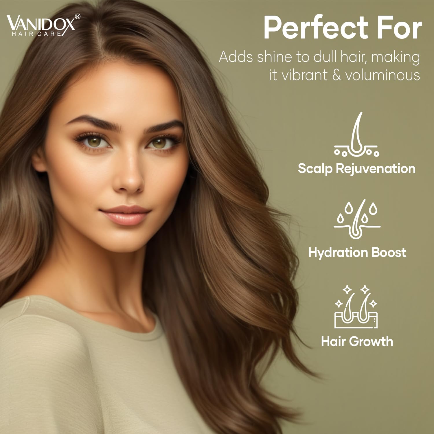 VANIDOX Carbonic Acid Shampoo with DHT Blockers — Sulfate-Free, Biotin & Tea Tree Oil (16 oz)