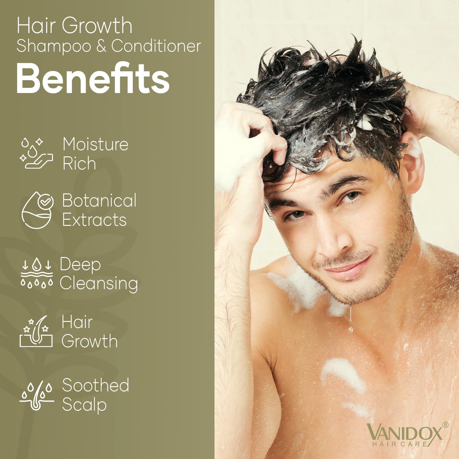 VANIDOX Carbonic Acid Shampoo & Conditioner Set — Deep Moisture, Volume & Scalp Nourishment | Made in USA