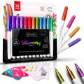 Vanli's Metallic Temporary Tattoo Markers – 12 Pack with 30 Stencil Papers | Body Art for Teens & Adults