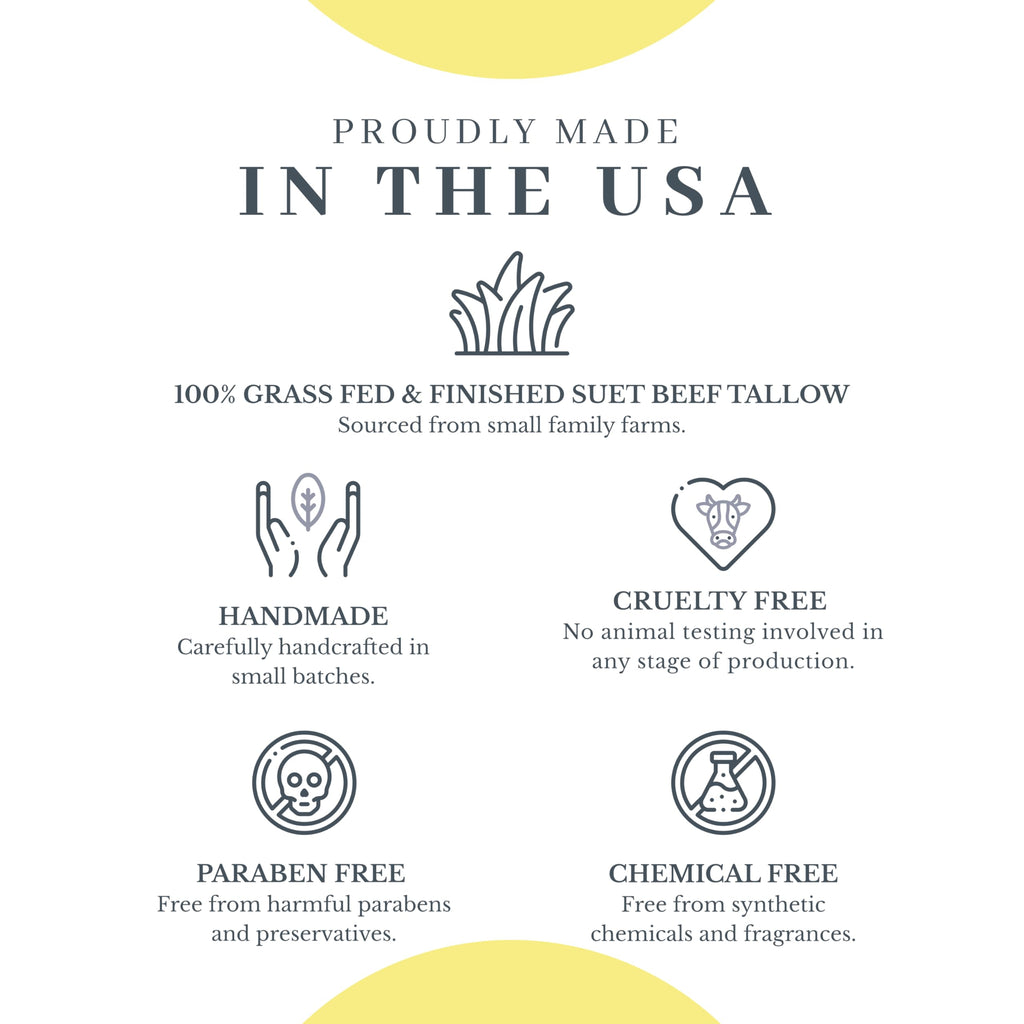 Vanman's Tallow and Honey Balm Jumbo | Grass-Fed Beef Tallow Moisturizer with Honey & Essential Oils - 6.3 oz