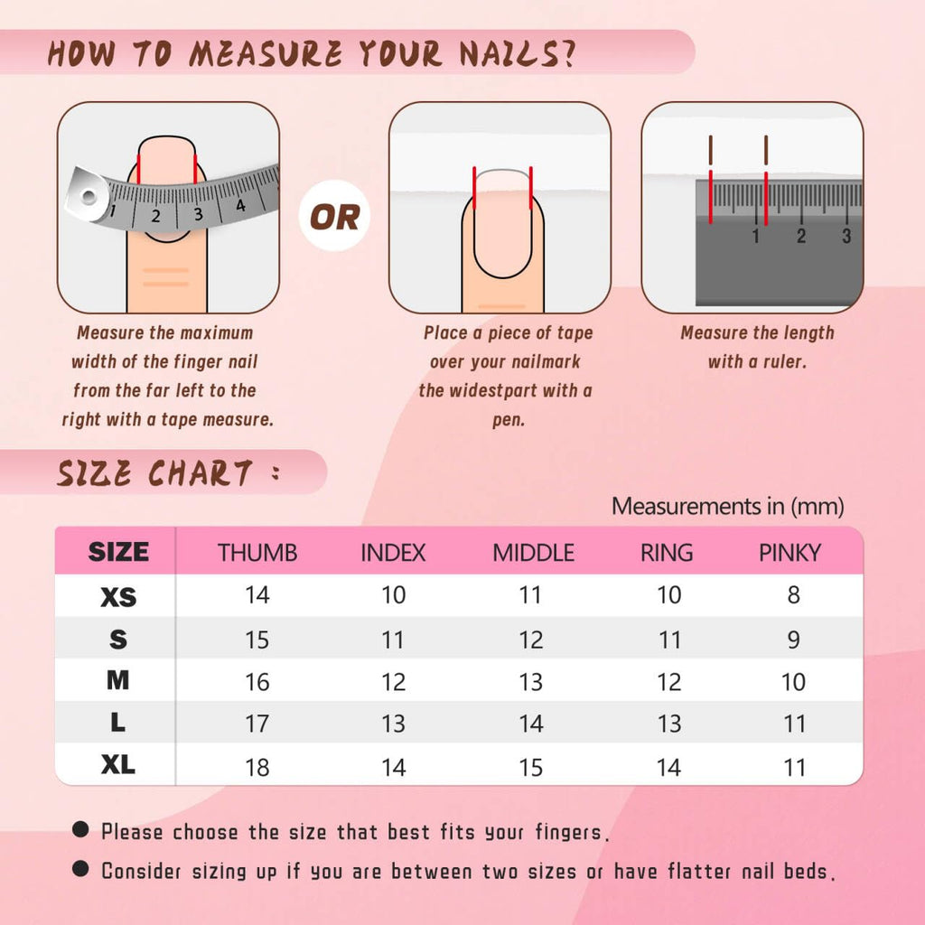 Vanpaga Press On Nails – Medium Square Handmade 3D Artful Acrylic False Nails for Parties & Daily Wear