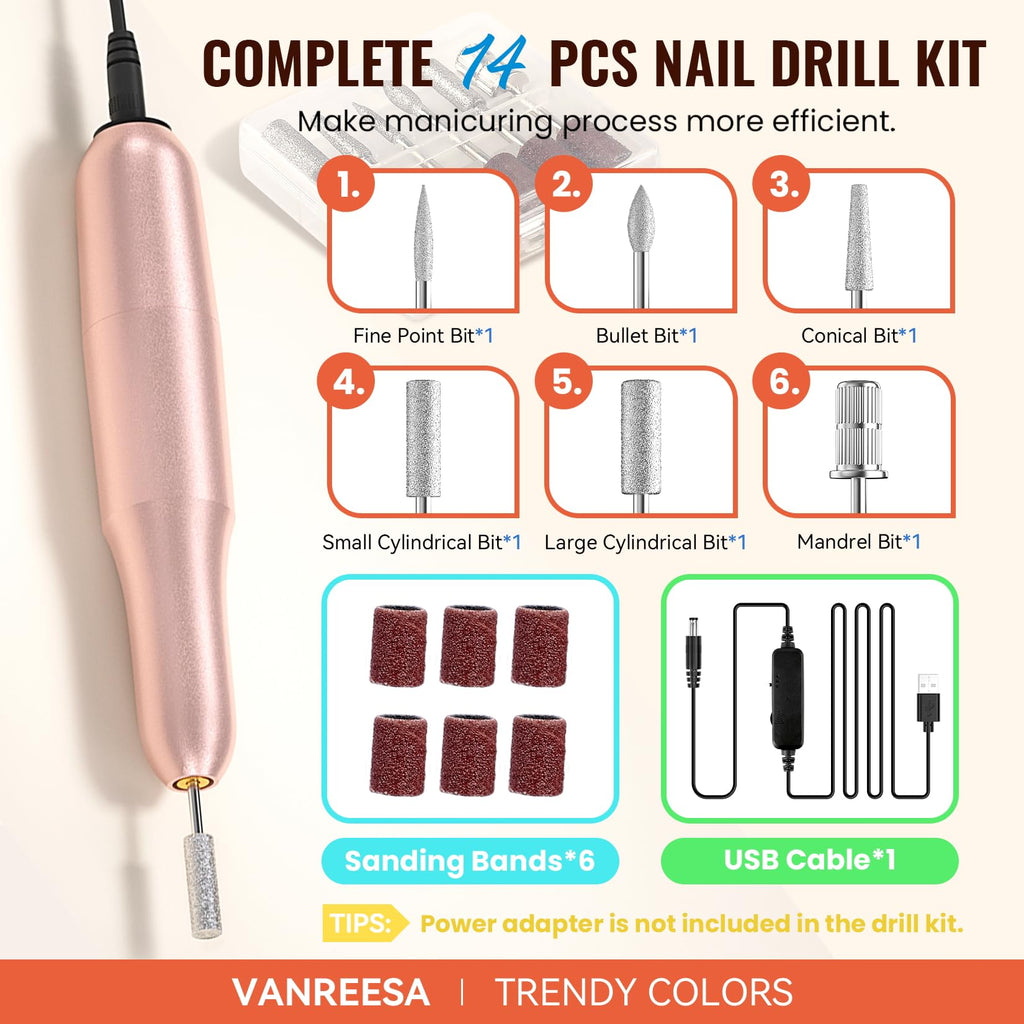 VANREESA Gel Nail Polish Kit with UV Light & Nail Drill – 75 Pcs, 45 Colors