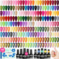VANREESA 60-Pcs Gel Nail Polish Set: 55 Colors + Base Coat & 4 Top Coats for Home Manicure