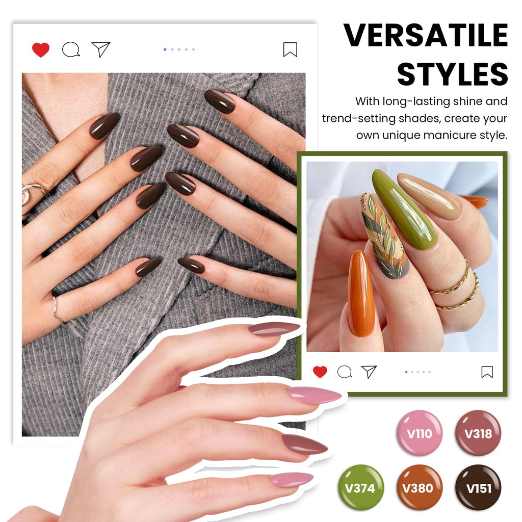 VANREESA 53-Piece Gel Nail Polish Kit with UV Lamp — 36 Colors + Base & 4 Top Coats