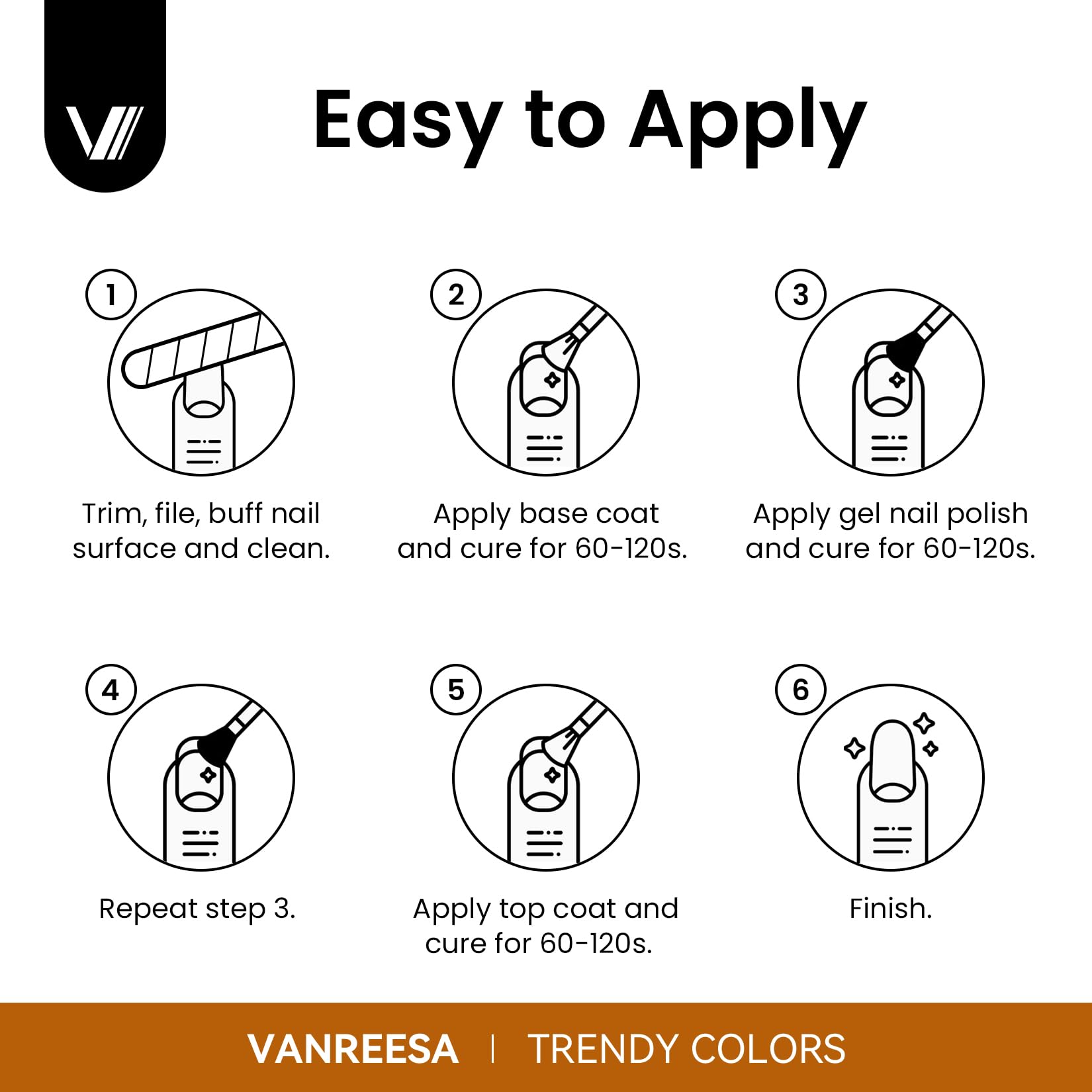 VANREESA 53-Piece Gel Nail Polish Kit with UV Lamp — 36 Colors + Base & 4 Top Coats