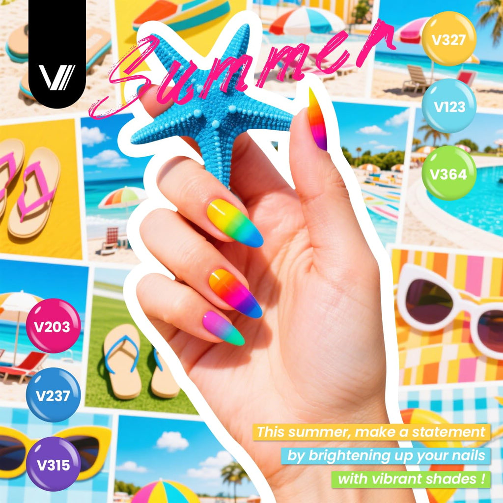 VANREESA 60-Pcs Gel Nail Polish Set: 55 Colors + Base Coat & 4 Top Coats for Home Manicure