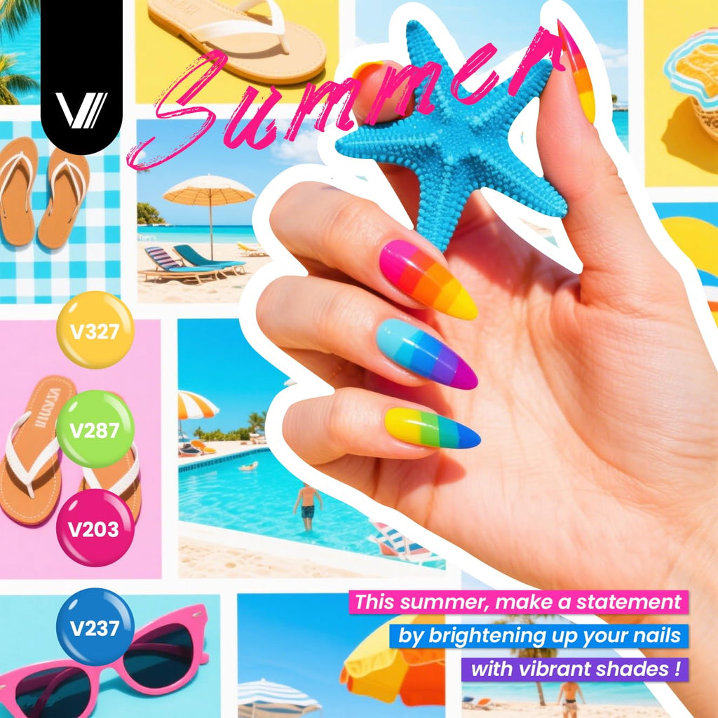 VANREESA 60 Pcs Gel Nail Polish Set – 55 Colors + Base Coat & 4 Top Coats for Home & Salon