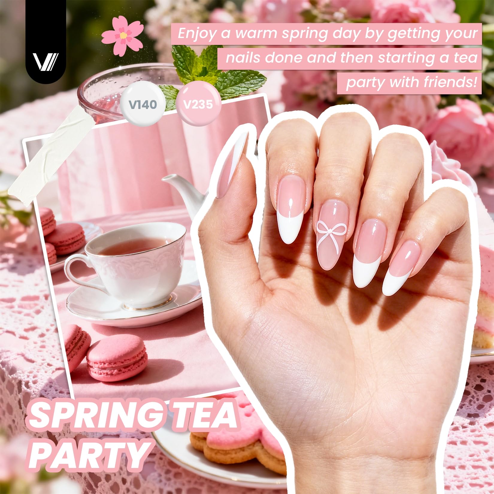 VANREESA 148Pcs Gel Nail Kit with UV Lamp – 60 All-Season Colors, Almond Tips & Drill