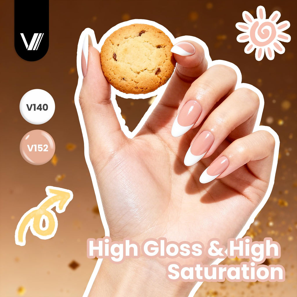 VANREESA 24-Piece Gel Nail Polish Set | 19 Colors + Base Coat & 4 Top Coats