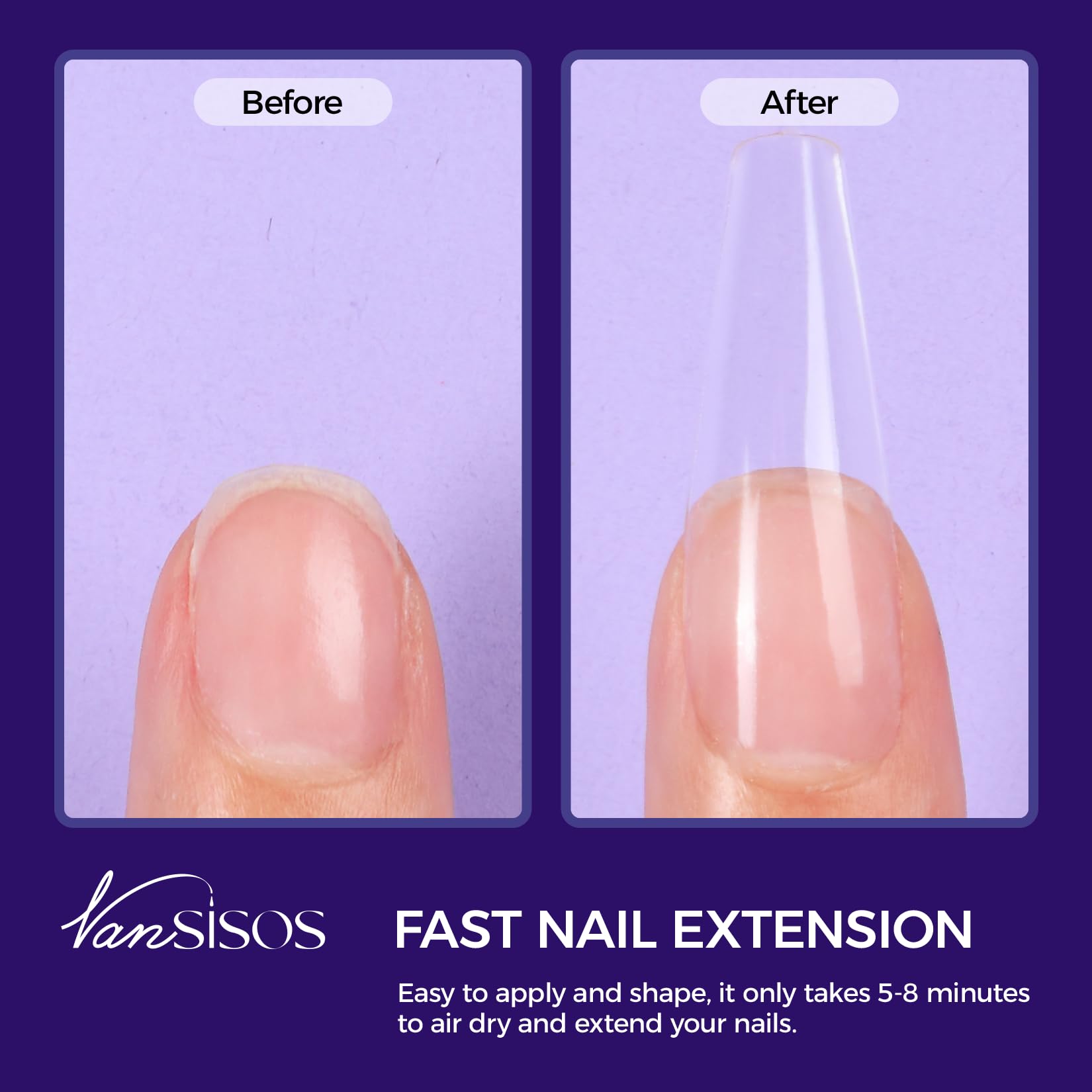 VANSISOS Acrylic Nail Kit Starter – Clear Powder & Liquid Set for Beginners