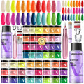 VANSISOS Acrylic Nail Kit for Beginners — 24 Colors, Quick-Dry Liquid, Complete Set