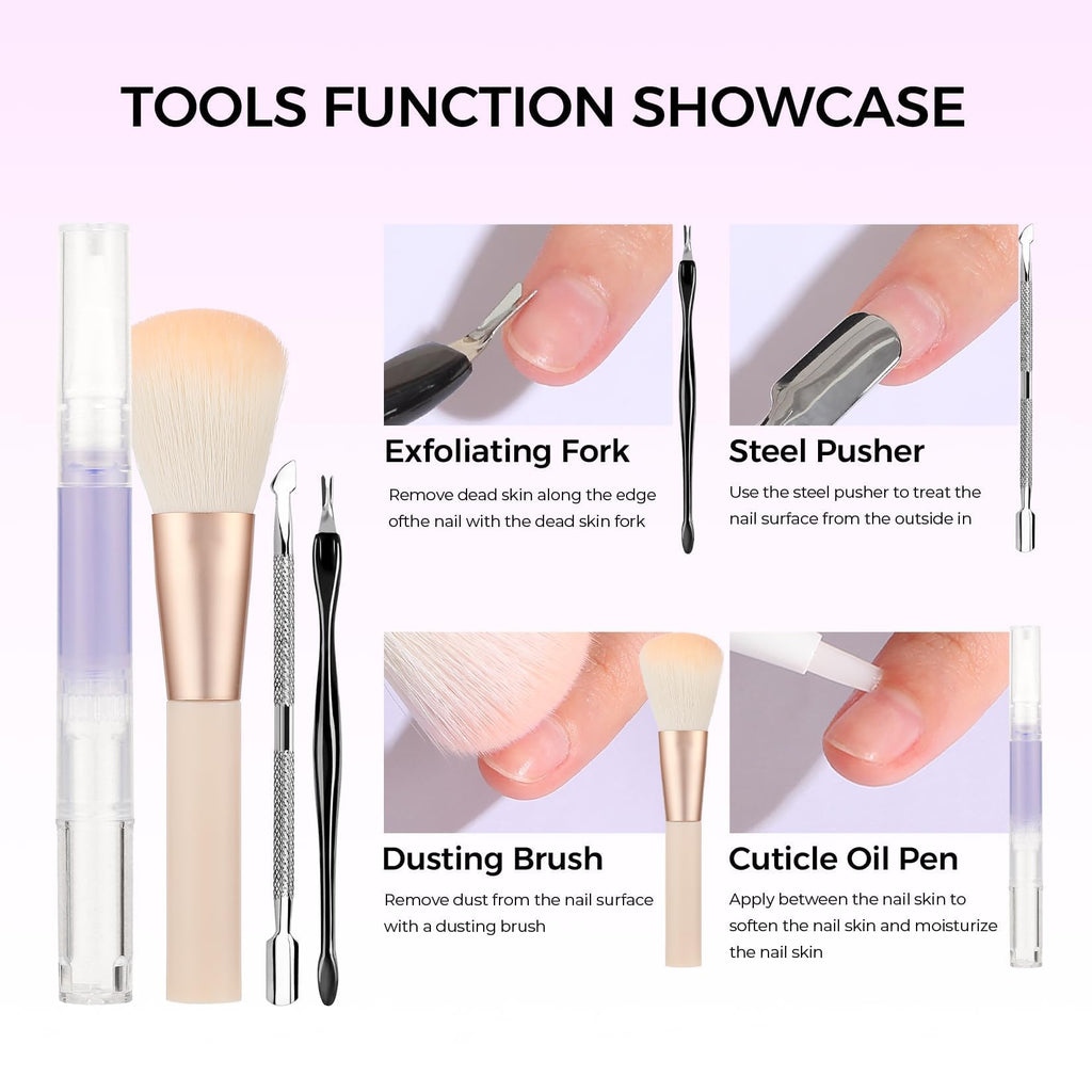 VANSISOS Dip Powder Nail Kit – 30 Colors, Glitter Pink, Base/Top/Activator, At-Home DIY Manicure