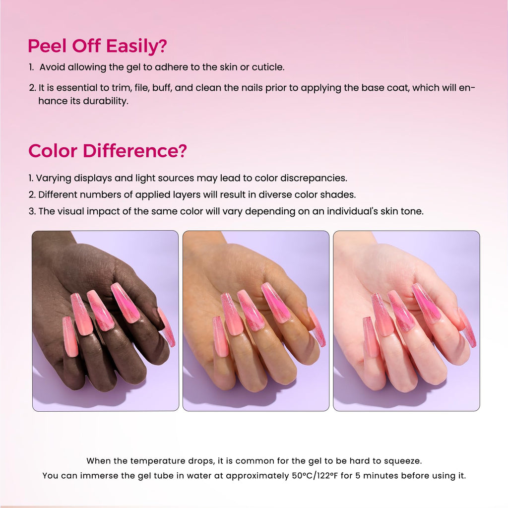 VANSISOS Poly Gel Nail Kit – 12 Colors with UV Light for Beginners